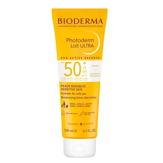 Envase BIODERMA Photoderm Leche Ultra Familiar SPF 50+ 200ml