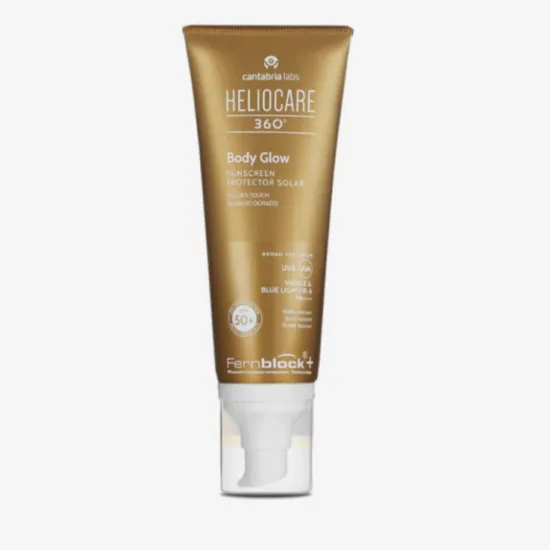 Envase Heliocare 360 Body Glow SPF50 Solar Corporal con Color 100 ml