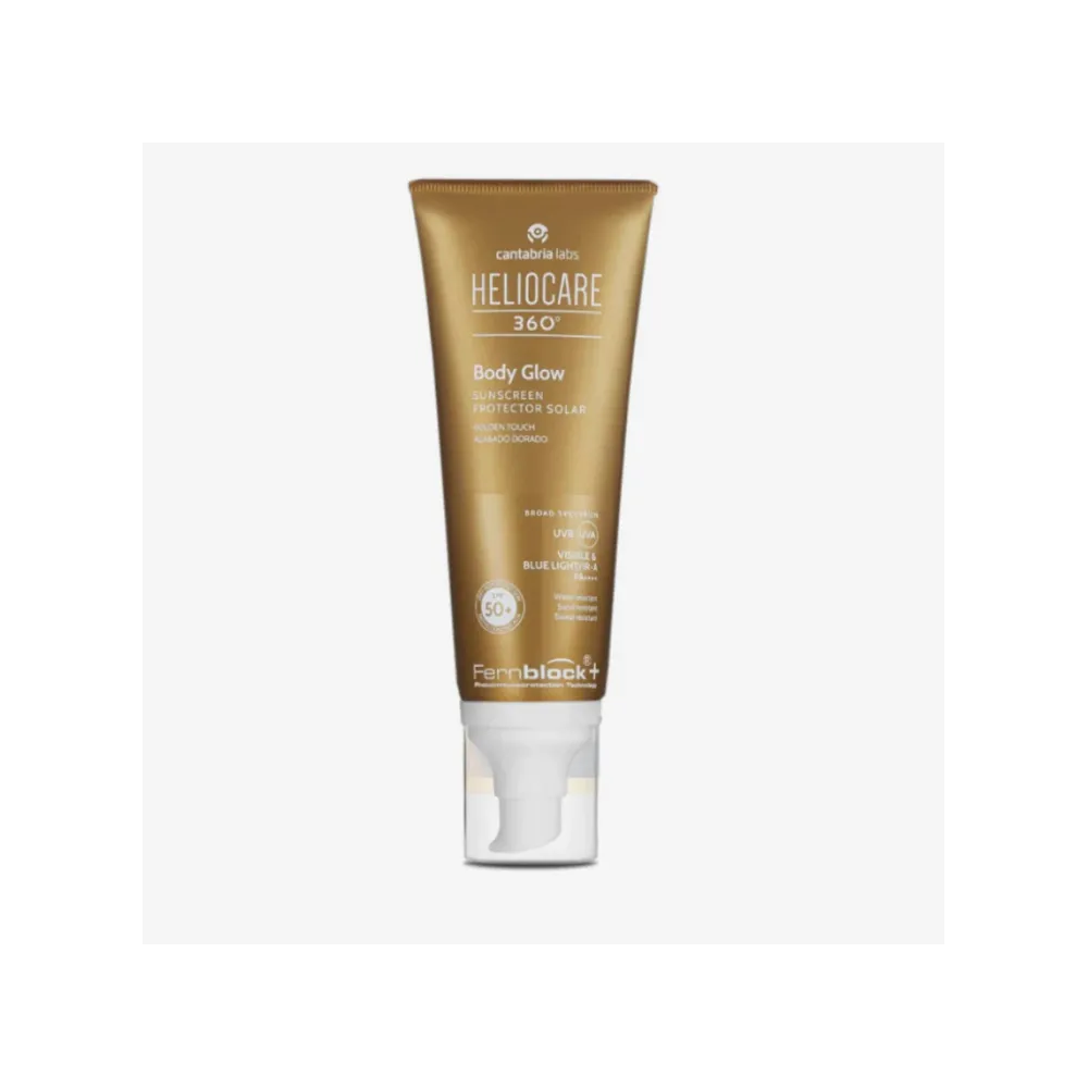 Envase Heliocare 360 Body Glow SPF50 Solar Corporal con Color 100 ml