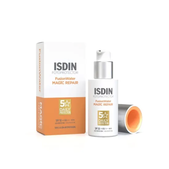 Envase ISDIN Fusion Water Magic Repair SPF50 Fotoprotector 50ml