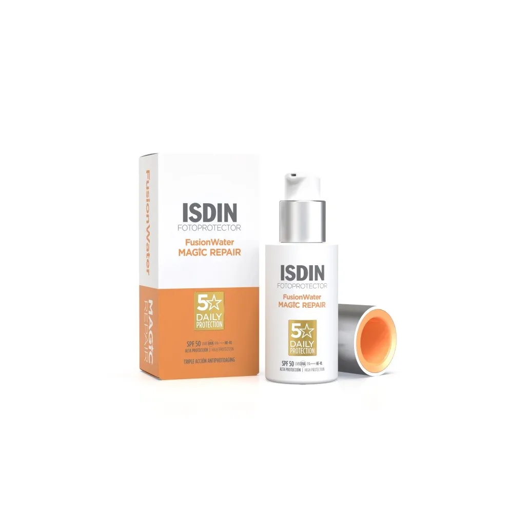 Envase ISDIN Fusion Water Magic Repair SPF50 Fotoprotector 50ml