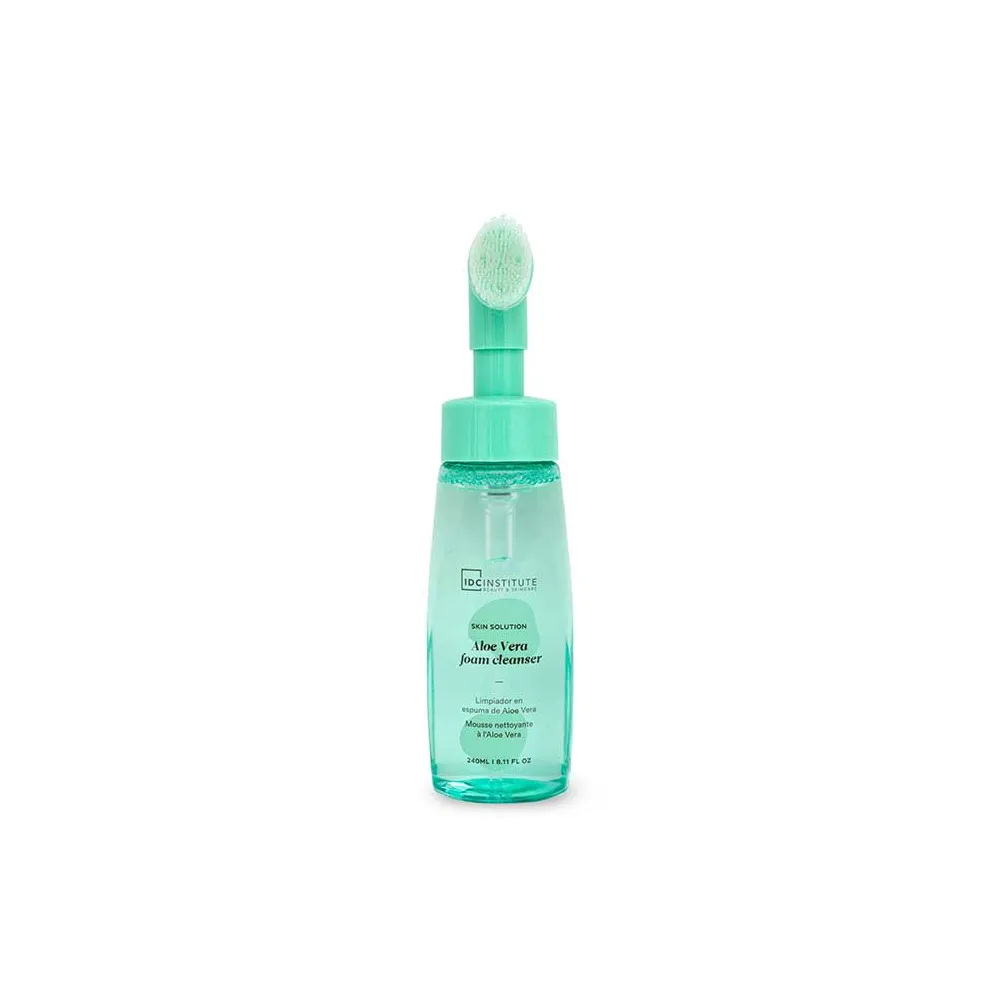 Envase IDC Institute Espuma limpiadora con exfocepillo Aloe vera