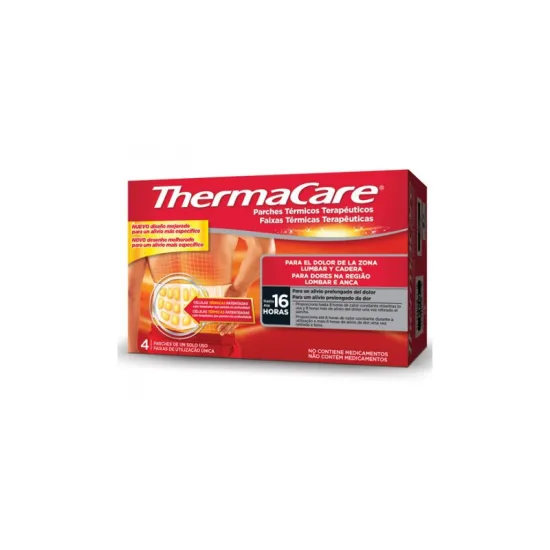 THERMACARE Parche Térmico Terapeutico Lumbar y Cadera 4u