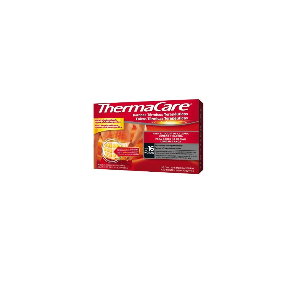 THERMACARE Parche Térmico Terapeutico Lumbar y Cadera 2u