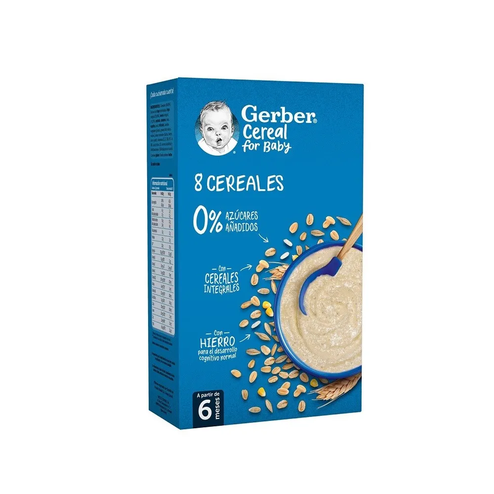 GERBER Papillas 8 Cereales +6 Meses 475g