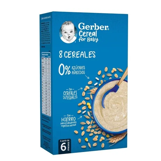 GERBER Papillas 8 Cereales +6 Meses 475g