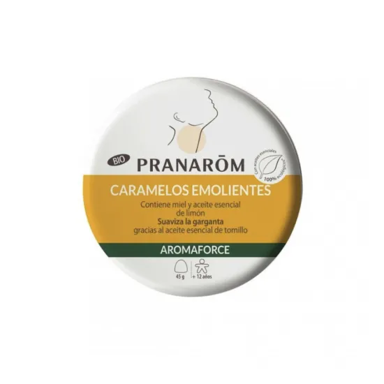 PRANAROM Aromaforce caramelos emolientes miel y limón 45g