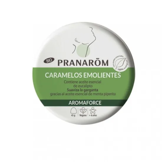 PRANAROM Aromaforce caramelos emolientes menta y eucalipto 45g