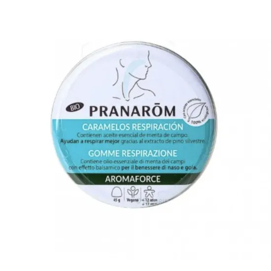 PRANAROM Aromaforce caramelos emolientes menta 45g