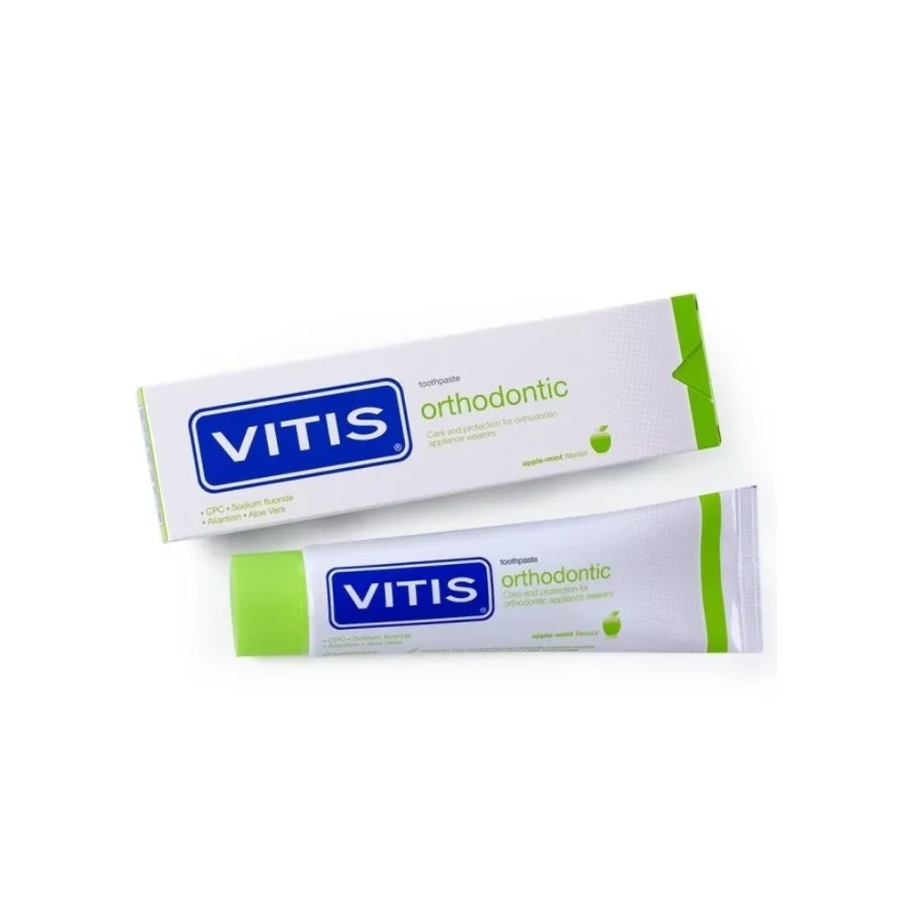 VITIS Pasta Dentífrica Orthodontic Sabor Manzana-Menta 100ml VITIS Pasta Dentífrica Orthodontic Sabor Manzana-Menta 100ml