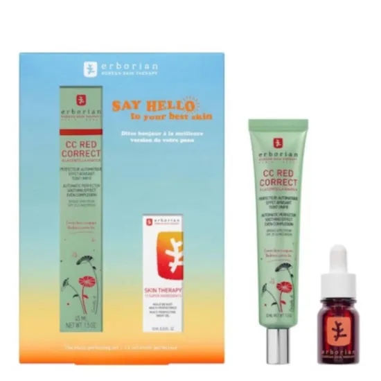 ERBORIAN Kit Skin Therapy 10 ml + CC Red Correct 45 ml