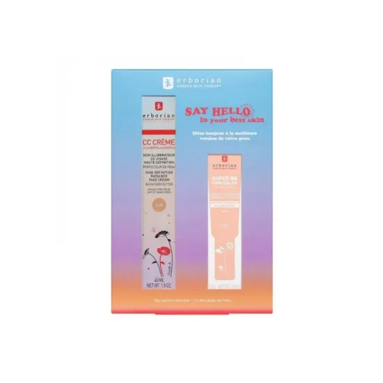 ERBORIAN Kit CC Crème Clair 45 ml + Super BB Concealer Clair 10 ml