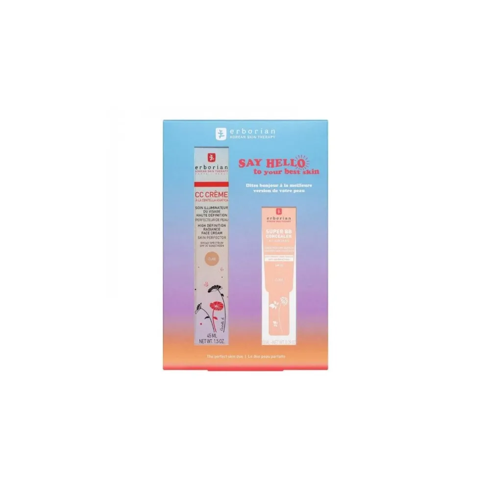 ERBORIAN Kit CC Crème Clair 45 ml + Super BB Concealer Clair 10 ml ERBORIAN Kit CC Crème Clair 45 ml + Super BB Concealer Clair 10 ml