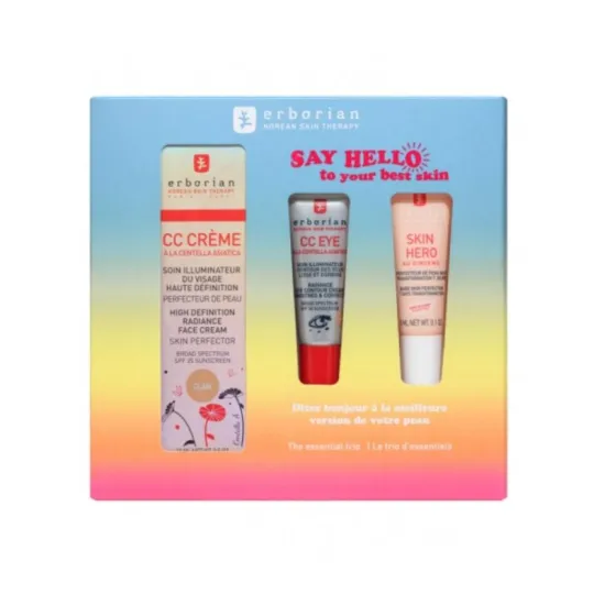 ERBORIAN Kit CC Crème Clair 15ml + CC Eye 3ml + Skin Hero 5ml