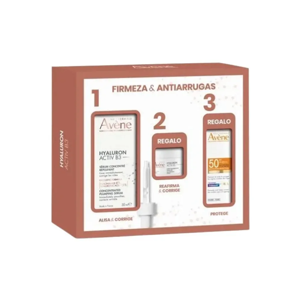 AVENE PACK REGALO Hyaluron Activ B3 Sérum Concentrado 30ml + Crema + Protección