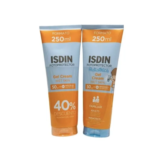 ISDIN Solar Pack Gel Cream Spf50 250ml + Gel Cream Pediatrics Spf 50 250 ml