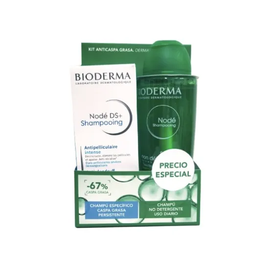 BIODERMA Kit Anticaspa Grasa Champú Nodé DS + Champú Nodé