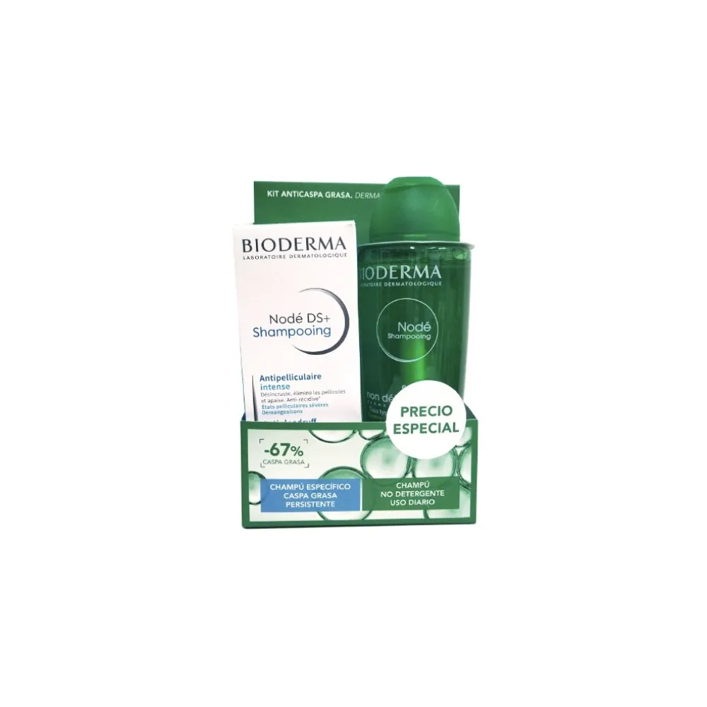 BIODERMA Kit Anticaspa Grasa Champú Nodé DS + Champú Nodé