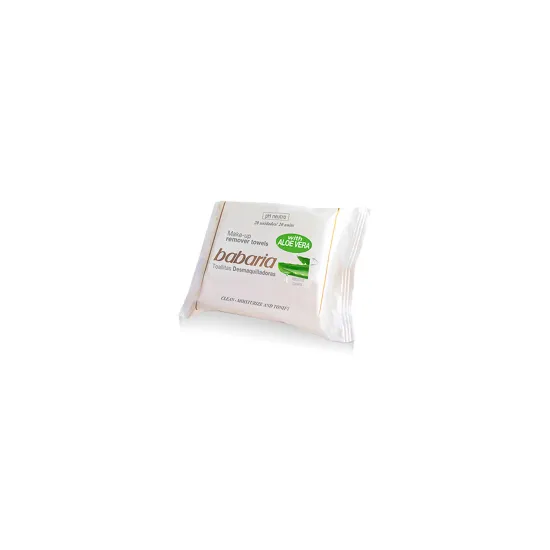 BABARIA TOALLITAS DESMAQUILLANTES ALOE 25 UD