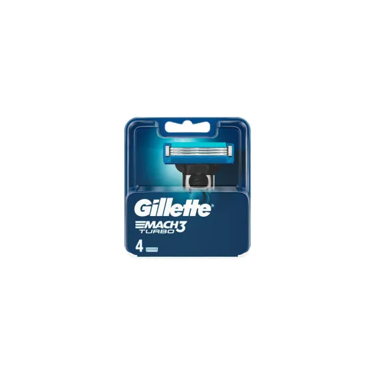 GILLETTE MACH3 TURBO CARGADOR 4 UNIDADES