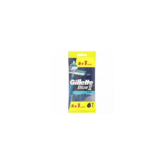 GILLETTE BLUE II PLUS 5 + 1 UNIDADES