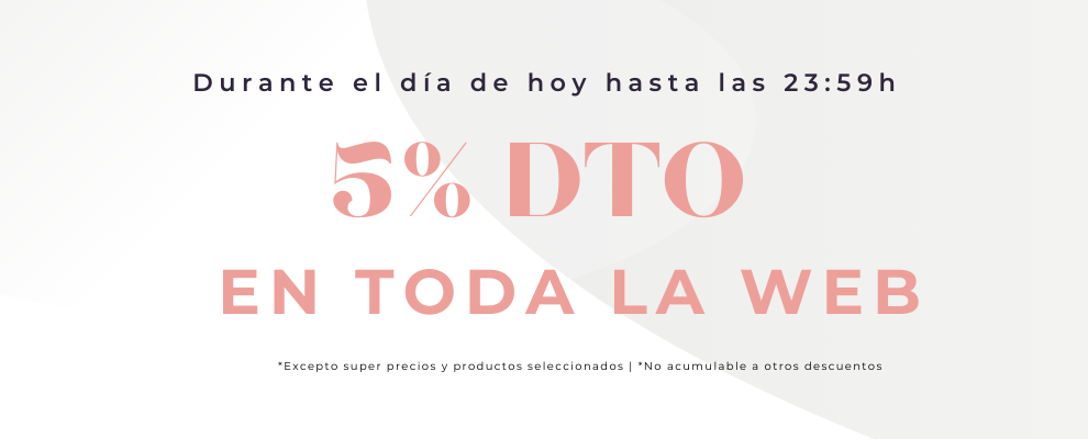 5% de descuento en toda la web, hasta las 23:59